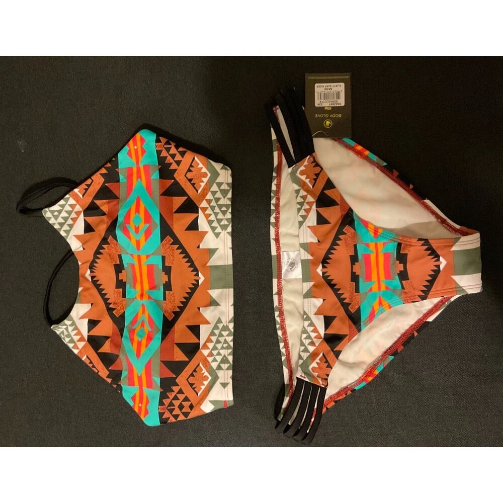 Body Glove Womens Tribal Print Bikini Set Size S New, pool, vacation, beach,